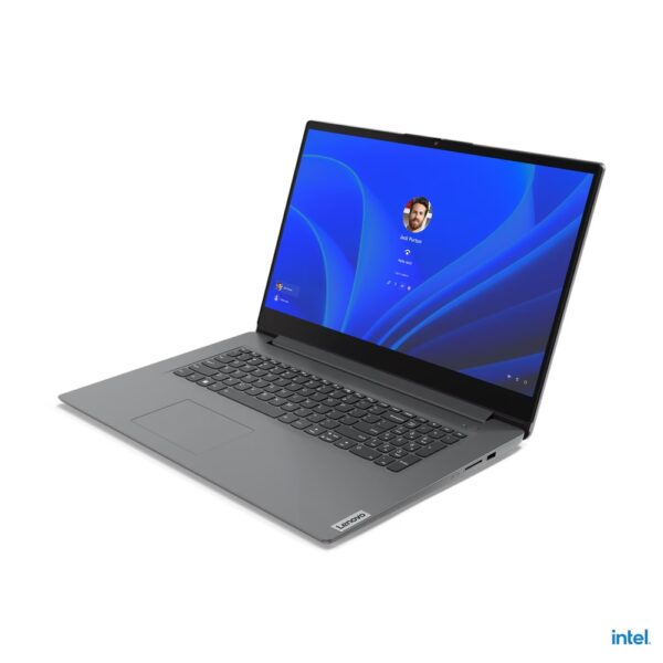 Alternative view of Lenovo 83A2003KYA V17 G4 IRU (IRON GREY) Core i5-13420H (8C (4P+4E)/12T, P 2.1/4.6GHz, E 1.5/3.4GHz, 12MB), 16GB (8int+8) DDR4, SSD 512GB PCIe NVMe 2242, 17.3in FHD(1920x1080) IPS LED AG, Intel UHD Graphics, WLAN, BT, SD CR, Cam HD720p, KybSR, T