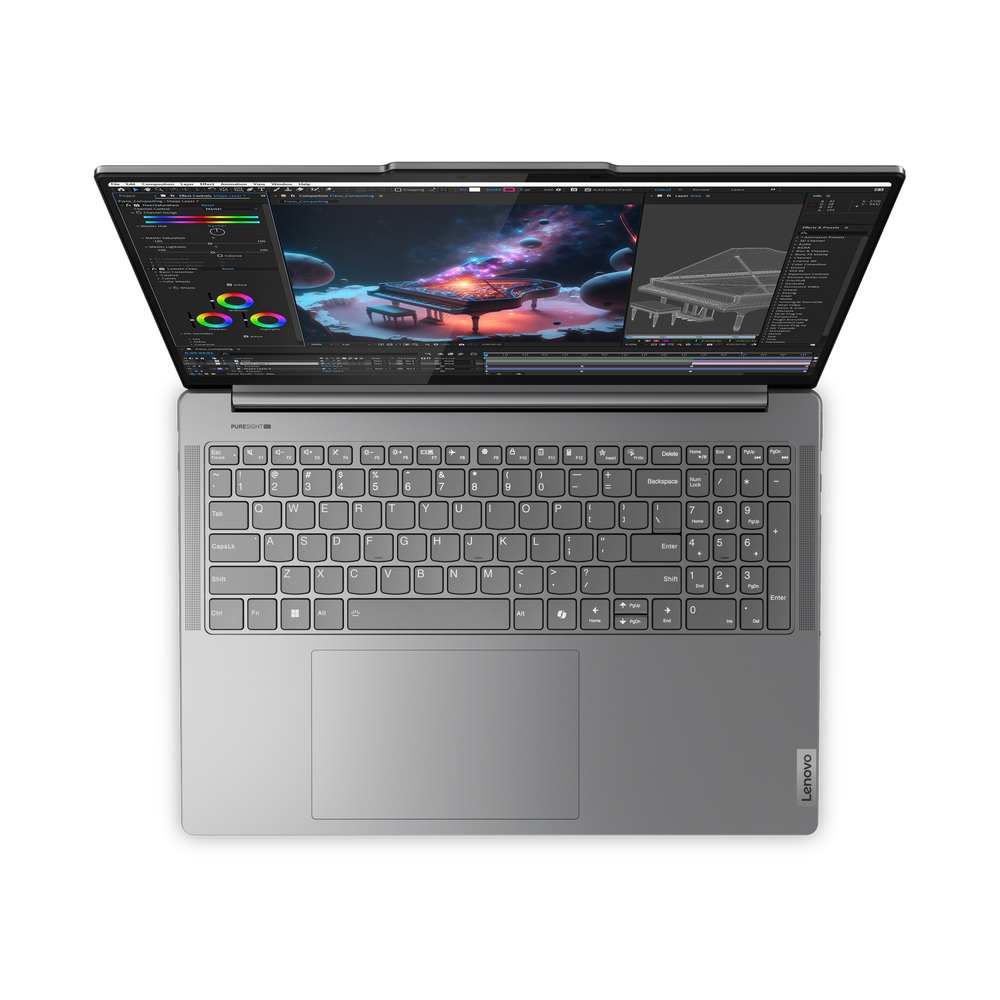 LENOVO 83DN0083RM Yoga Pro 9 16IMH9 (Luna Grey, Aluminium) 16-Core Ultra 9 185H (6P+8E) 5.1GHz/24MB 32GB 1TB-NVMe 16in 3.2K (3200x2000) MLED TOUCH 1200n GL 100%-sRGB 165Hz DolbyVision 5MP-IR-ToF RTX-4060/8G WiFi AX BT5.3 TB4 Backlite 84Wh 2kg DOS - Slika 15