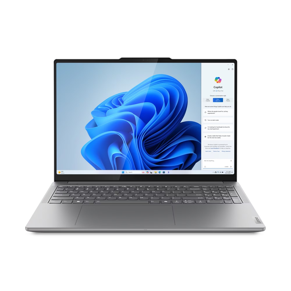 LENOVO 83DN0083RM Yoga Pro 9 16IMH9 (Luna Grey, Aluminium) 16-Core Ultra 9 185H (6P+8E) 5.1GHz/24MB 32GB 1TB-NVMe 16in 3.2K (3200x2000) MLED TOUCH 1200n GL 100%-sRGB 165Hz DolbyVision 5MP-IR-ToF RTX-4060/8G WiFi AX BT5.3 TB4 Backlite 84Wh 2kg DOS