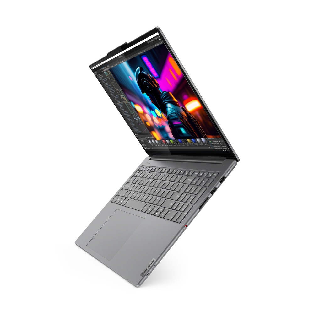 LENOVO 83DN0083RM Yoga Pro 9 16IMH9 (Luna Grey, Aluminium) 16-Core Ultra 9 185H (6P+8E) 5.1GHz/24MB 32GB 1TB-NVMe 16in 3.2K (3200x2000) MLED TOUCH 1200n GL 100%-sRGB 165Hz DolbyVision 5MP-IR-ToF RTX-4060/8G WiFi AX BT5.3 TB4 Backlite 84Wh 2kg DOS - Slika 6