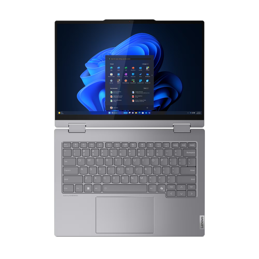 LENOVO 21MX0013YA ThinkBook 14 2-in-1 G4 IML Ultra 7 155U (12C/14T, up to 4.8GHz, 12MB), 1x 16GB DDR5, SSD 512GB NVMe, 14.0in WUXGA (1920x1200) Glossy IPS 300n TOUCH, INTEL Graphics, WLAN, BT, 1x HDMI, 1x Thunderbolt 4, KybSR BL, FPR, Cam FHD+I - Slika 5