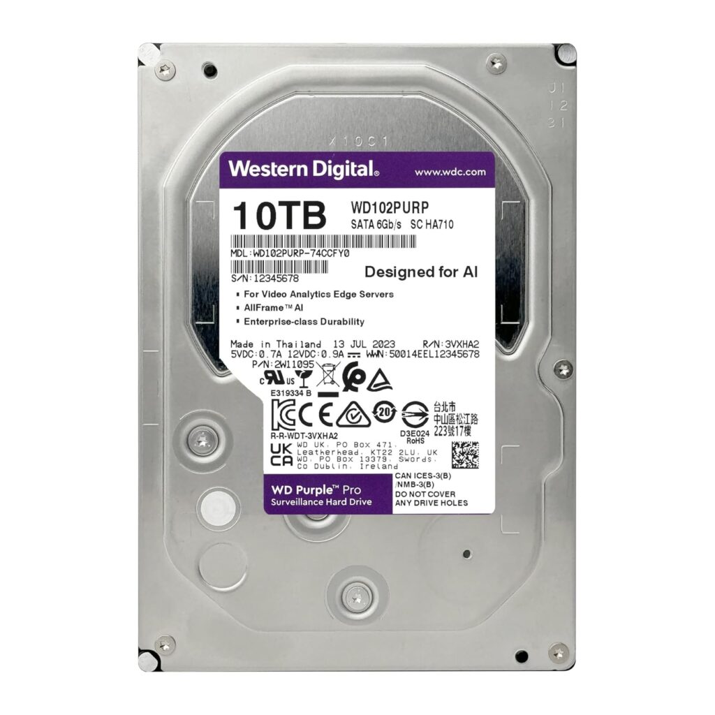 Alternative view of WD 10TB WD102PURP Purple Pro 512MB 3.5in  7.200