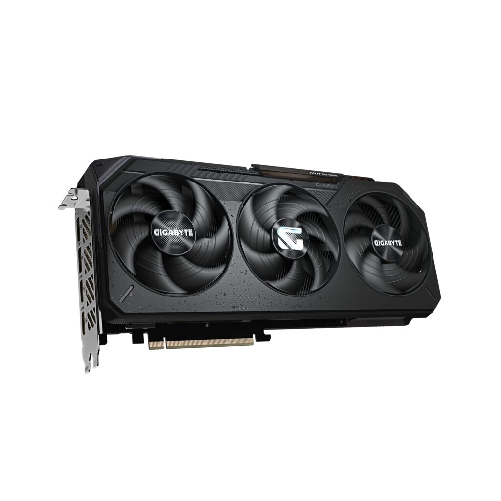 Alternative view of GIGABYTE AMD Radeon RX 9070 XT GAMING OC 16GB GV-R9070XTGAMING OC-16GD rev. 1.0