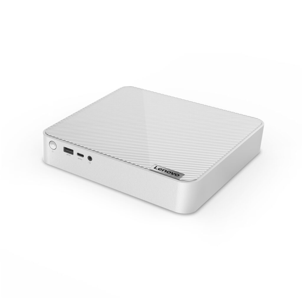 Alternative view of LENOVO 90W20089RM IdeaCentre Mini 01IRH8 USSF Tiny (Cloud Grey)  i5-13420H 8-Core (4P+8E) 4.6GHz/12MB, 16GB DDR4, 512GB-M.2-NVMe, INTEL Iris Xe Graphics, HDMI+DP, 2.5GigaEthernet, 1xTB4, WiFi -AX, BT 5.2, DOS, Mineral Grey, 150W, 1L