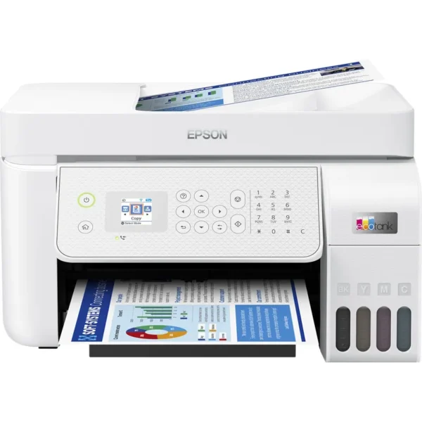 EPSON L5316 EcoTank, print-scan-copy-fax, Color, A4, 5760X1440, Wi-Fi, LAN, ADF, LCD, Manual Duplex, White