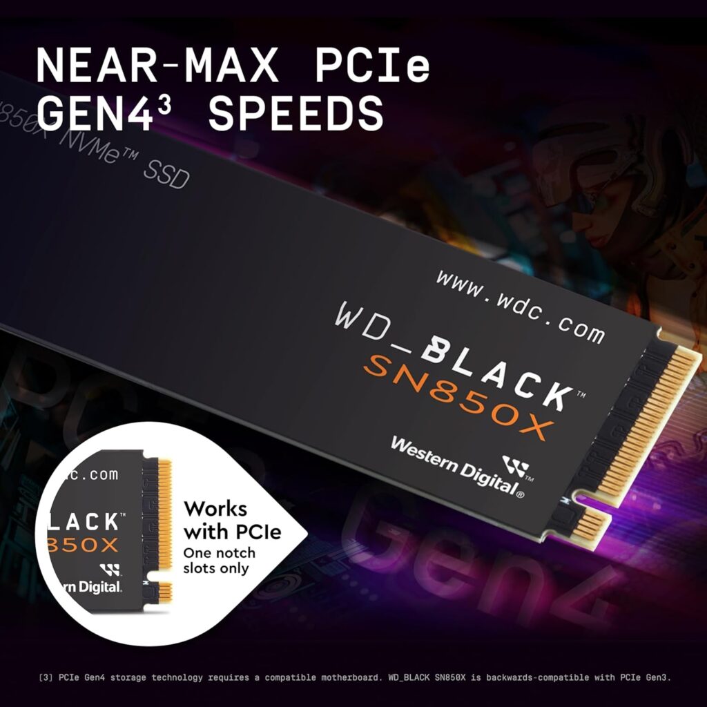 Alternative view of SSD M.2 2TB WD SN850X NVMe WDS200T2X0E Black