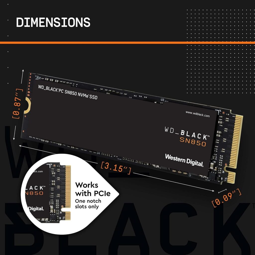 Alternative view of SSD M.2 2TB WD WDS200T1X0E NVMe SSD Gen4  SN850 Black