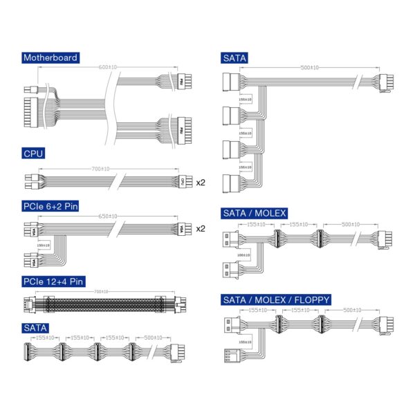 Alternative view of FSP HYDRO PTM X Pro 1200  PPA12A1203 ATX3.0 80Plus Platinum