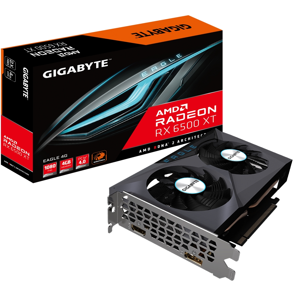 GIGABYTE AMD Radeon RX 6500 XT EAGLE OC 4GB 64bit GV-R65XTEAGLE-4GD