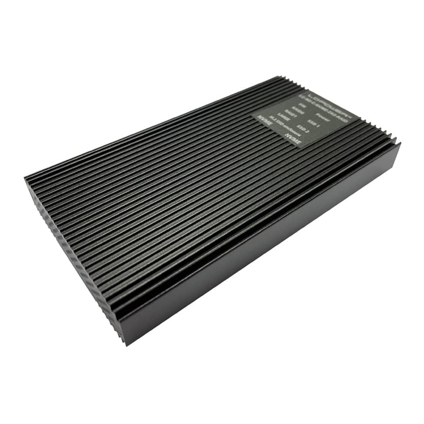 Enclosure for two NVME M.2 LC Power LC-M2-C-NVME-2x2-RAID USB-C with Raid-Funktion, 22x80/60/42/30, USB 3.2 Gen. 2x2, black - Slika 9