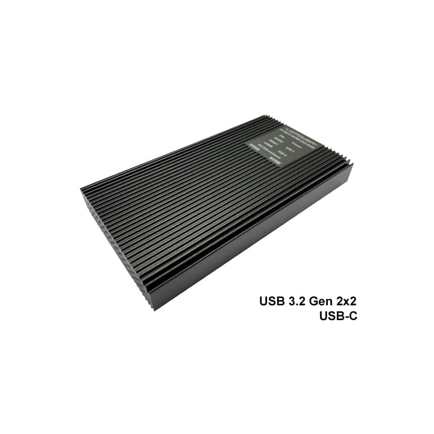 Enclosure for two NVME M.2 LC Power LC-M2-C-NVME-2x2-RAID USB-C with Raid-Funktion, 22x80/60/42/30, USB 3.2 Gen. 2x2, black - Slika 14