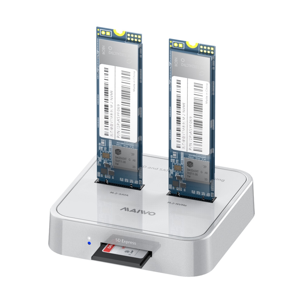 MAIWO Docking station USB 3.2 tip C na 2 x M.2 SATA & PCIe NvMe K3016SD