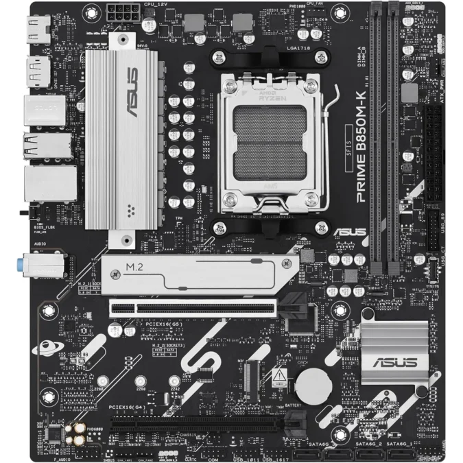 Alternative view of ASUS PRIME B850M-K - Maticna ploca za AMD AM5