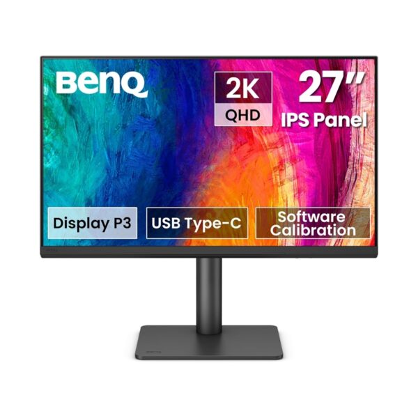 BenQ PD2706QN 27in Designer Monitor | QHD 2560x1440 IPS | 100Hz | 90W USB-C | Color Accuracy