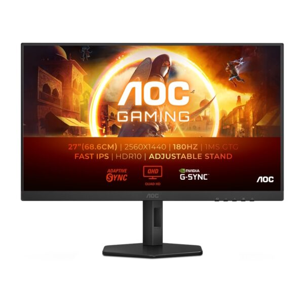 AOC 27in monitor Q27G4XF QHD 2560x1440 IPS 180Hz Adaptive Sync Gaming