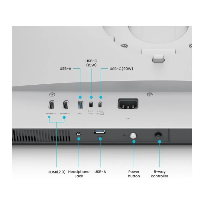 Alternative view of 27in BENQ MOBIUZ MA270U 4K UHD IPS Nano Color | MacBook Compatible | Matte Display | Built-in Speakers