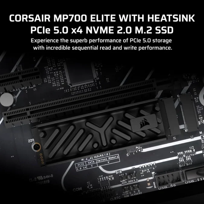 Alternative view of SSD M.2 1TB CORSAIR MP700 ELITE Gen5x4 8500MB/10000MBs CSSD-F1000GBMP700EHS