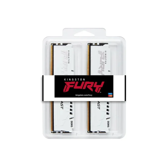 Alternative view of KINGSTON DDR5 64GB KF552C40BWK2-64 (2x32GB) 5200MHz CL40 DIMM [FURY Beast] White XMP