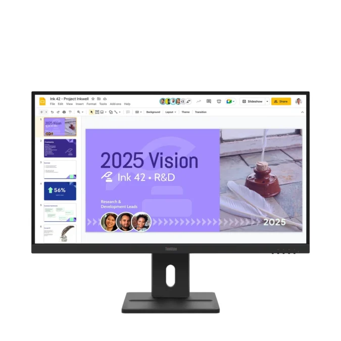 27in LENOVO ThinkVision E27Q-40 QHD Business 100Hz IPS | Ergonomic Stand | Built-in Speakers | 64BDGAT4EU