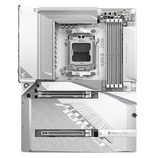 Alternative view of GIGABYTE B850 A STEALTH ICE rev. 1.0 - Maticna ploca za AMD AM5