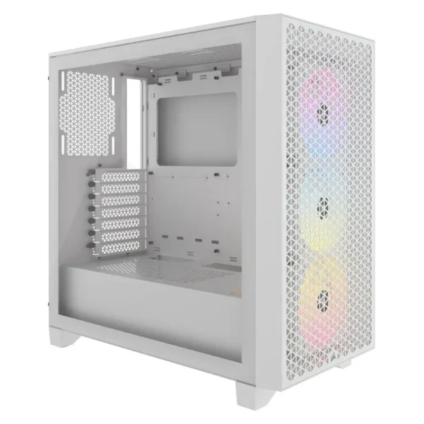 Alternative view of CORSAIR 3000D RGB AIRFLOW Mid-Tower White, CC-9011256-WW