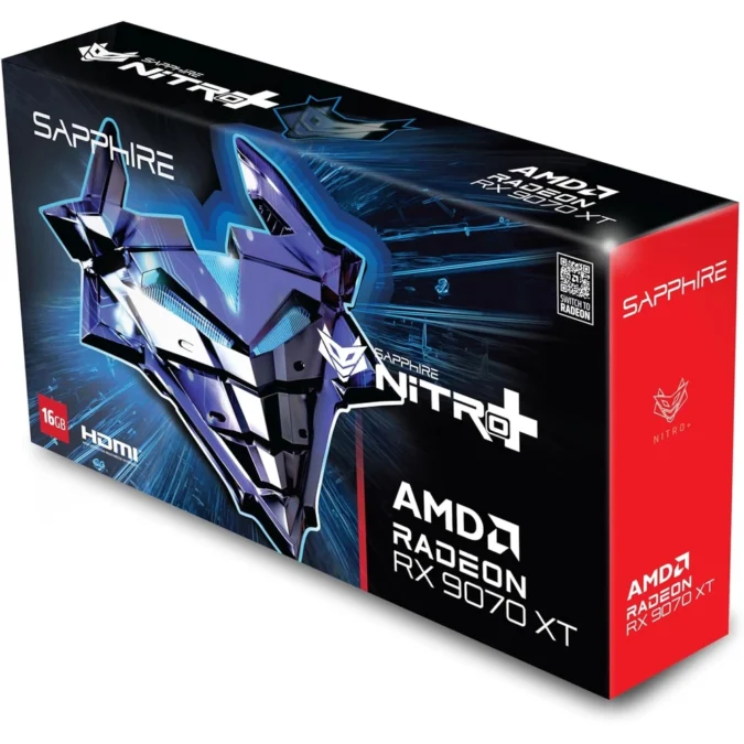 Alternative view of SAPPHIRE Radeon RX 9070 XT NITRO+  OC 16GB 2x HDMI, 2x DP 11348-01-20G
