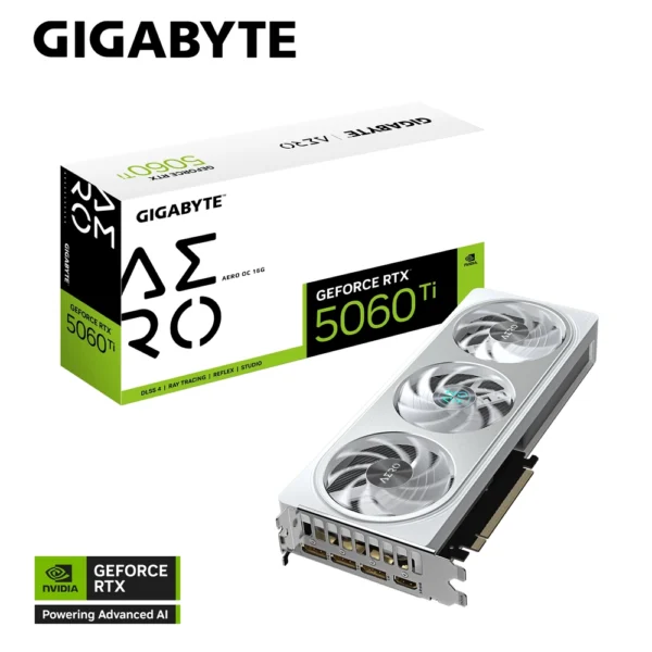 Alternative view of GIGABYTE nVidia GeForce RTX 5060 Ti AERO 16GB 128bit GV-N506TAERO OC-16GD rev. 1.0