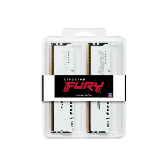Alternative view of KINGSTON DDR5 64GB (2x32GB) 5600MHz KF556C40BWK2-64 Fury Beast White