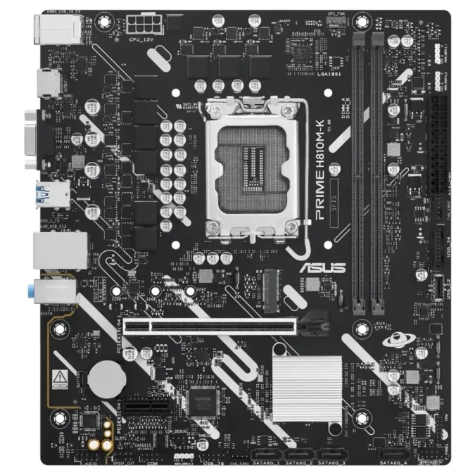 Alternative view of ASUS PRIME H810M-K - Matična ploča za INTEL LGA 1851